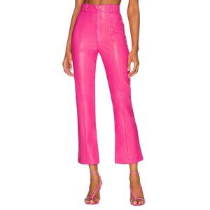 Bardot Polly Faux Leather Pants in Hot Pink 6 Womens Vegan Pleather Trousers
